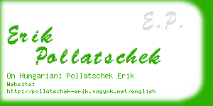 erik pollatschek business card